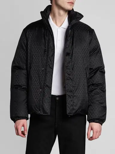 Alexander McQueen Men's Skull Jacquard Nylon Coat - Black - Size 44 | Thumbnail 3 Alexander McQueen Men's Skull Jacquard Nylon Coat - Black - Size 44 | Thumbnail 3