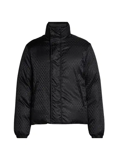 Alexander McQueen Men's Skull Jacquard Nylon Coat - Black - Size 44 | Thumbnail 1 Alexander McQueen Men's Skull Jacquard Nylon Coat - Black - Size 44 | Thumbnail 1