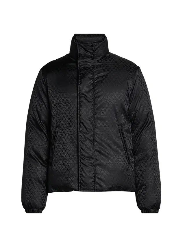 McQueen Men's Skull Jacquard Nylon Coat - Black