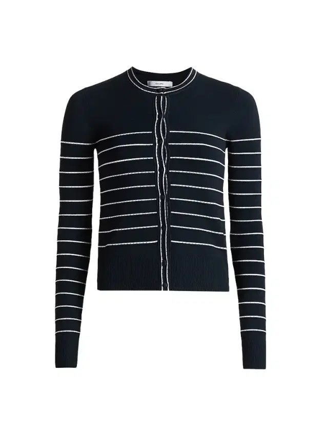 Women's Faye Compact Jacquard Cardigan - Navy