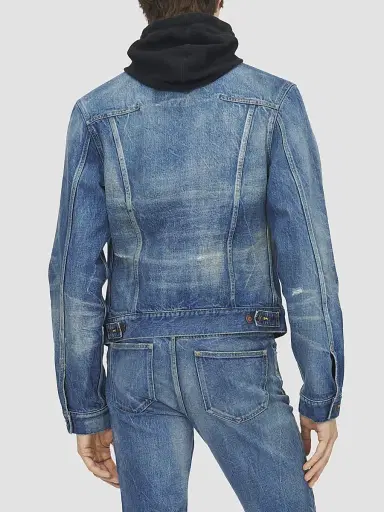 Alexander McQueen Men's Distressed Cotton Denim Jacket - Blue Washed - Size 44 | Thumbnail 5 Alexander McQueen Men's Distressed Cotton Denim Jacket - Blue Washed - Size 44 | Thumbnail 5