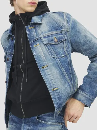 Alexander McQueen Men's Distressed Cotton Denim Jacket - Blue Washed - Size 44 | Thumbnail 6 Alexander McQueen Men's Distressed Cotton Denim Jacket - Blue Washed - Size 44 | Thumbnail 6