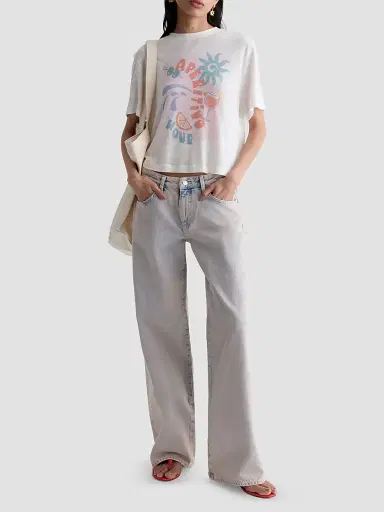 AG Jeans Women's Charli Graphic Crewneck T-Shirt - Aperitivo Hour | Thumbnail 2