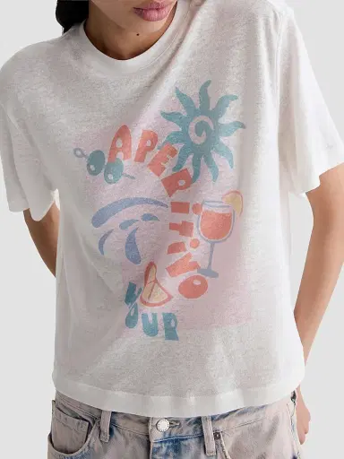 AG Jeans Women's Charli Graphic Crewneck T-Shirt - Aperitivo Hour | Thumbnail 5
