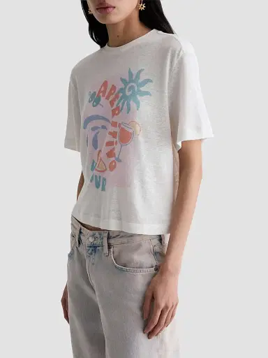 AG Jeans Women's Charli Graphic Crewneck T-Shirt - Aperitivo Hour | Thumbnail 7