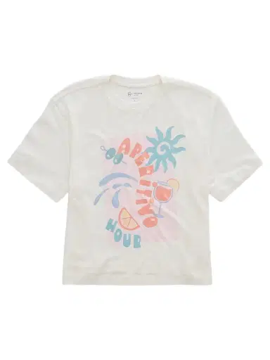 AG Jeans Women's Charli Graphic Crewneck T-Shirt - Aperitivo Hour | Thumbnail 1
