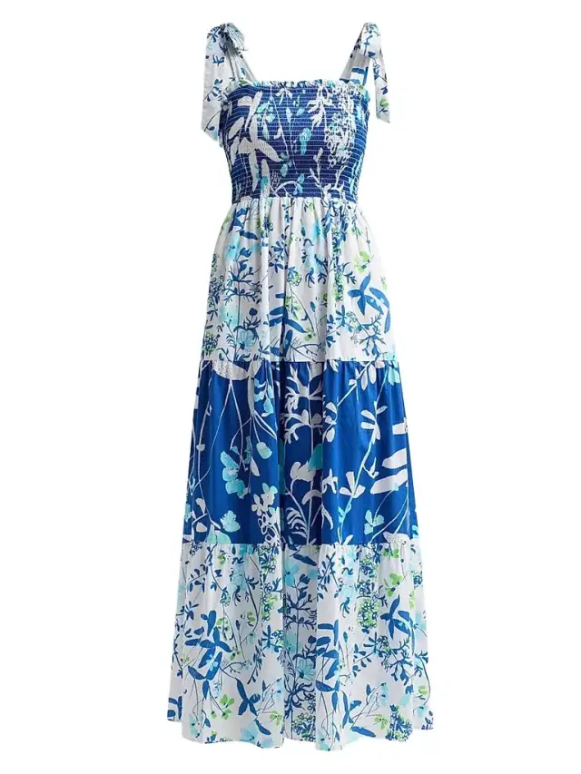 Lilly Pulitzer Women's Athyn Smocked Maxi Dress - Resort White Sea
