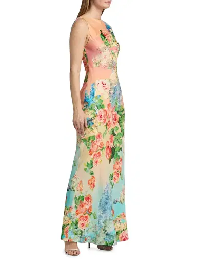 Hemant & Nandita Women's Floral Column Maxi Dress - Size XXL | Thumbnail 4 Hemant & Nandita Women's Floral Column Maxi Dress - Size XXL | Thumbnail 4