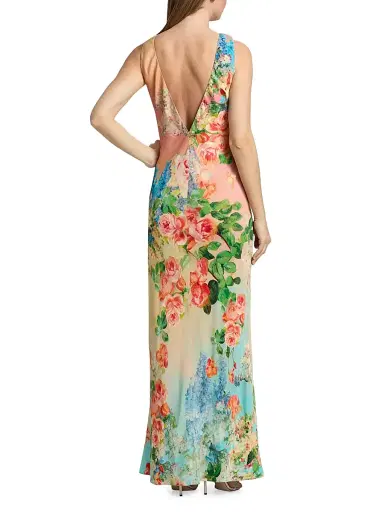 Hemant & Nandita Women's Floral Column Maxi Dress - Size XXL | Thumbnail 5 Hemant & Nandita Women's Floral Column Maxi Dress - Size XXL | Thumbnail 5