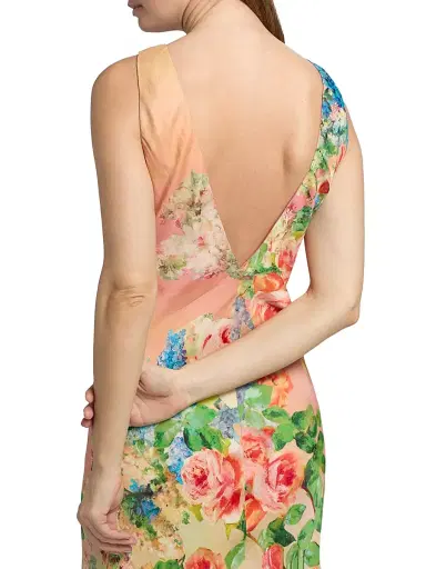 Hemant & Nandita Women's Floral Column Maxi Dress - Size XXL | Thumbnail 6 Hemant & Nandita Women's Floral Column Maxi Dress - Size XXL | Thumbnail 6