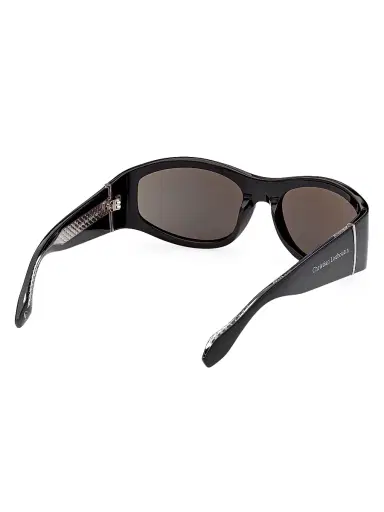 Christian Louboutin Men's 60MM Oval Sunglasses - Black Smoke | Thumbnail 6