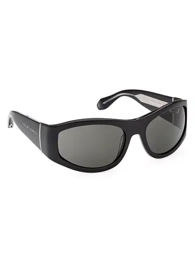 Christian Louboutin Men's 60MM Oval Sunglasses - Black Smoke | Thumbnail 8