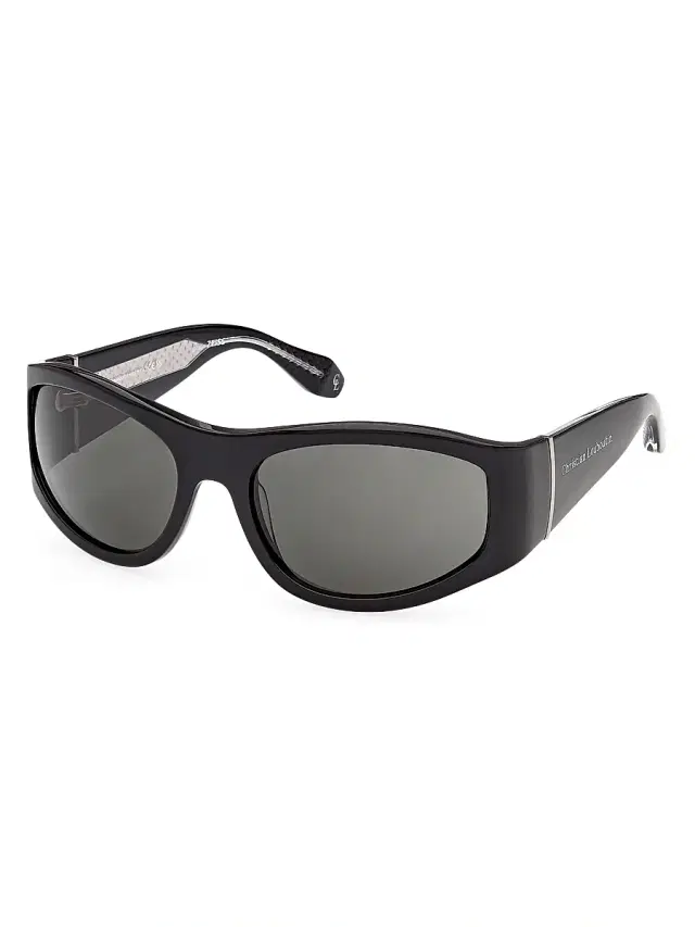 Christian Louboutin Men's 60MM Oval Sunglasses - Black Smoke