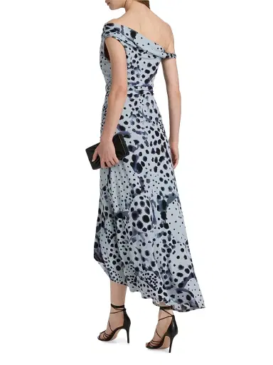 Amur Women's Ella Pearl Ray Print Midi-Dress - Pearl Ray - Size 12 | Thumbnail 5