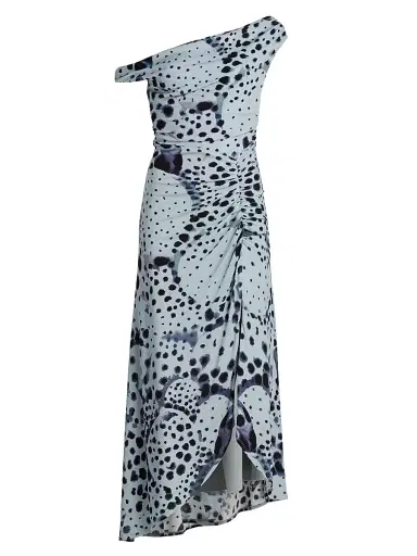 Amur Women's Ella Pearl Ray Print Midi-Dress - Pearl Ray - Size 12 | Thumbnail 1