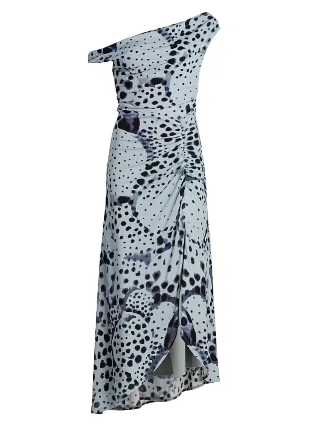 AMUR Women's Ella Pearl Ray Print Midi-Dress - Pearl Ray