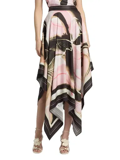 Amur Women's Letty Printed Scarf Midi-Skirt | Thumbnail 3 Amur Women's Letty Printed Scarf Midi-Skirt | Thumbnail 3