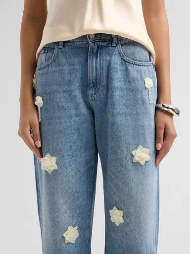 Le Jean Women's Moon Flower Nomad Ankle Jeans - Moon Flower - Size 24 | Thumbnail 5 Le Jean Women's Moon Flower Nomad Ankle Jeans - Moon Flower - Size 24 | Thumbnail 5