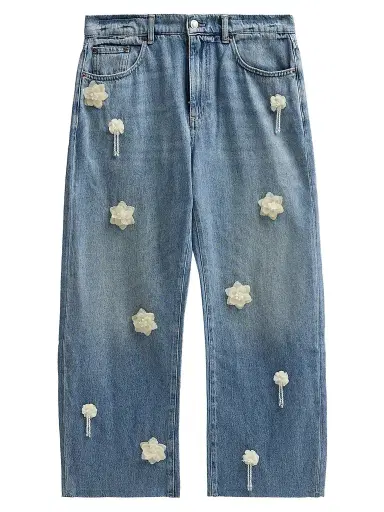 Le Jean Women's Moon Flower Nomad Ankle Jeans - Moon Flower - Size 24 | Thumbnail 1 Le Jean Women's Moon Flower Nomad Ankle Jeans - Moon Flower - Size 24 | Thumbnail 1