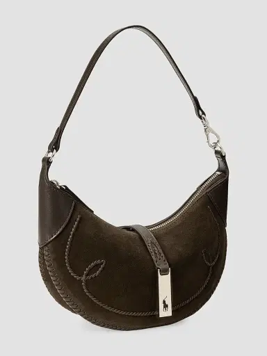 Polo Ralph Lauren Women's Polo ID Western Suede Shoulder Bag | Thumbnail 4 Polo Ralph Lauren Women's Polo ID Western Suede Shoulder Bag | Thumbnail 4