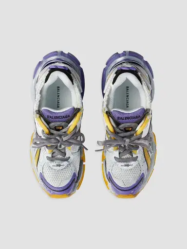 Balenciaga Men's Runner Gradient Sneakers - Purple Orange Grey - Size 9 | Thumbnail 3