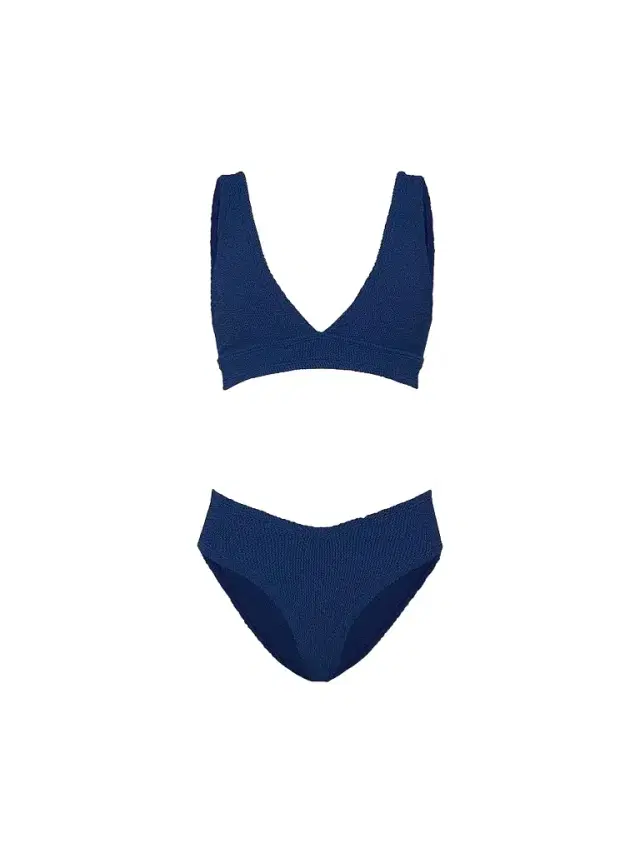 Hunza G Women's Angel Textured Knit Bikini - Navy