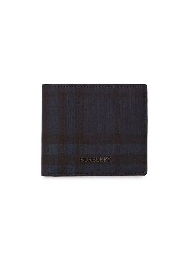 Burberry Men's City Check Bifold Wallet - Navy