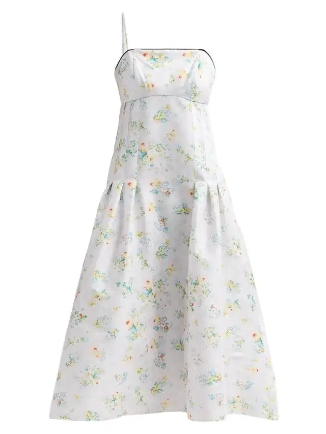 Kika Vargas Women's Lena Pastel Meadow Taffeta Midi Dress - Pastel