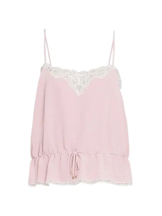 Chloé Women's Lace & Silk Camisole - Shadow Lilac