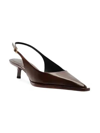 Schutz Women's Daria 50MM Leather Slingback Pumps - Root Brown - Size 10 | Thumbnail 2 Schutz Women's Daria 50MM Leather Slingback Pumps - Root Brown - Size 10 | Thumbnail 2