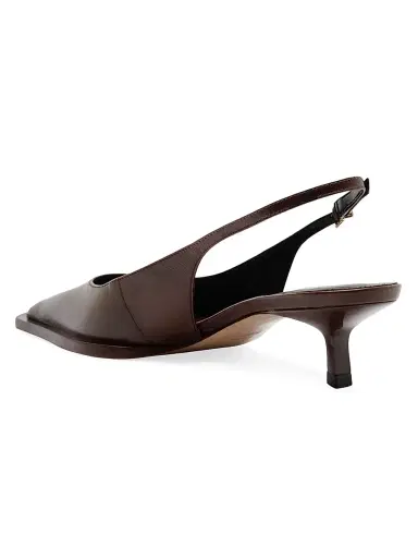 Schutz Women's Daria 50MM Leather Slingback Pumps - Root Brown - Size 10 | Thumbnail 3 Schutz Women's Daria 50MM Leather Slingback Pumps - Root Brown - Size 10 | Thumbnail 3
