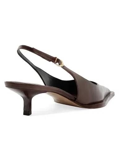 Schutz Women's Daria 50MM Leather Slingback Pumps - Root Brown - Size 10 | Thumbnail 4 Schutz Women's Daria 50MM Leather Slingback Pumps - Root Brown - Size 10 | Thumbnail 4
