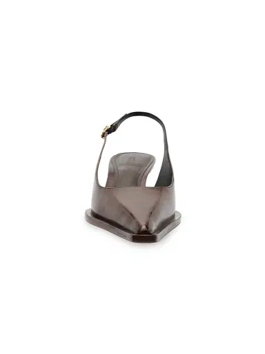 Schutz Women's Daria 50MM Leather Slingback Pumps - Root Brown - Size 10 | Thumbnail 5 Schutz Women's Daria 50MM Leather Slingback Pumps - Root Brown - Size 10 | Thumbnail 5