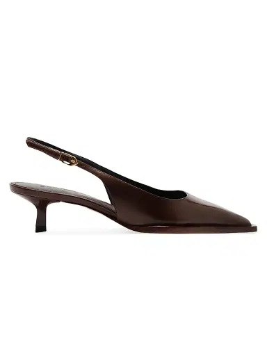 Schutz Women's Daria 50MM Leather Slingback Pumps - Root Brown - Size 10 | Thumbnail 1 Schutz Women's Daria 50MM Leather Slingback Pumps - Root Brown - Size 10 | Thumbnail 1