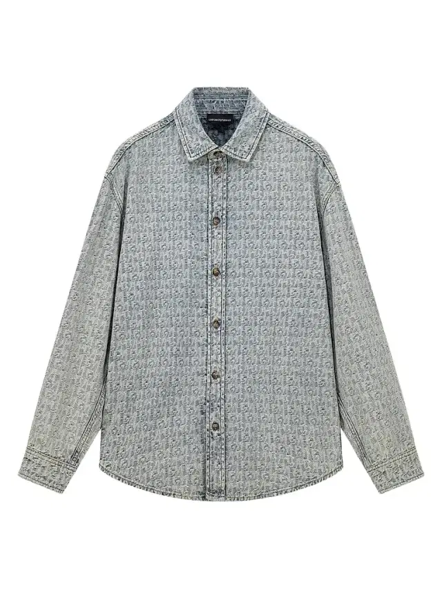 Men's Logo Denim Button-Front Shirt - Light Blue Denim