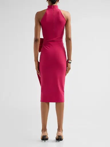 Chiara Boni La Petite Robe Women's Halter Ruffle Midi Dress - Mauve Pink - Size 8 | Thumbnail 3 Chiara Boni La Petite Robe Women's Halter Ruffle Midi Dress - Mauve Pink - Size 8 | Thumbnail 3