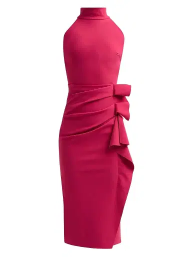 Chiara Boni La Petite Robe Women's Halter Ruffle Midi Dress - Mauve Pink - Size 8 | Thumbnail 1 Chiara Boni La Petite Robe Women's Halter Ruffle Midi Dress - Mauve Pink - Size 8 | Thumbnail 1
