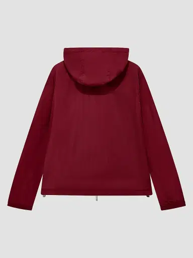 Emporio Armani Men's Reversible Nylon Full-Zip Hooded Jacket - Allover Print Merlot - Size 48 | Thumbnail 2 Emporio Armani Men's Reversible Nylon Full-Zip Hooded Jacket - Allover Print Merlot - Size 48 | Thumbnail 2