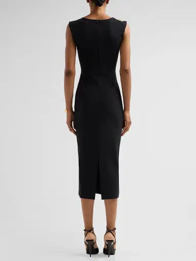 Chiara Boni La Petite Robe Women's Doradus Beaded Sheath Midi Dress - Black - Size 16 | Thumbnail 3 Chiara Boni La Petite Robe Women's Doradus Beaded Sheath Midi Dress - Black - Size 16 | Thumbnail 3