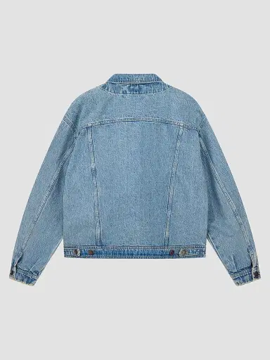 Emporio Armani Men's Oversized Denim Jacket - Light Blue Denim - Size 48 | Thumbnail 2