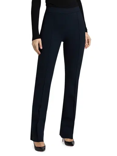 Chiara Boni La Petite Robe Women's Maren Crease-Front Pants - Dark Midnight - Size 14 | Thumbnail 3