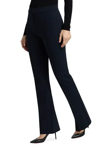Chiara Boni La Petite Robe Women's Maren Crease-Front Pants - Dark Midnight - Size 14 | Thumbnail 4