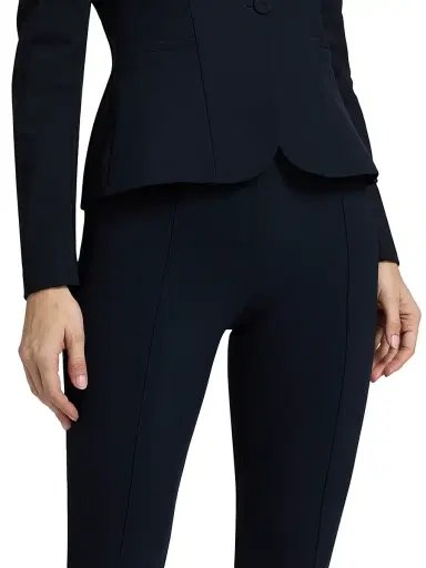 Chiara Boni La Petite Robe Women's Maren Crease-Front Pants - Dark Midnight - Size 14 | Thumbnail 6