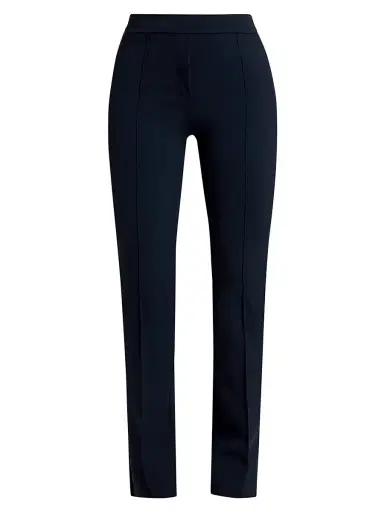 Chiara Boni La Petite Robe Women's Maren Crease-Front Pants - Dark Midnight - Size 14 | Thumbnail 1