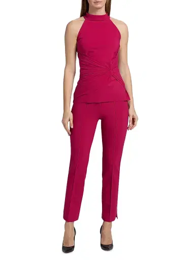 Chiara Boni La Petite Robe Women's Adeva Halterneck Top - Mauve Pink - Size 10 | Thumbnail 2