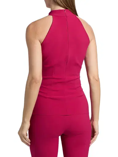 Chiara Boni La Petite Robe Women's Adeva Halterneck Top - Mauve Pink - Size 10 | Thumbnail 5
