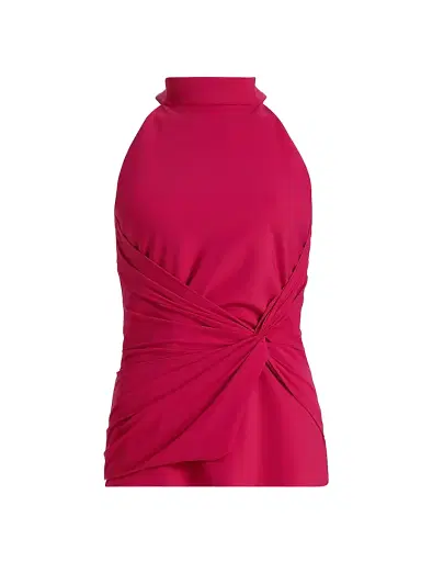 Chiara Boni La Petite Robe Women's Adeva Halterneck Top - Mauve Pink - Size 10 | Thumbnail 1