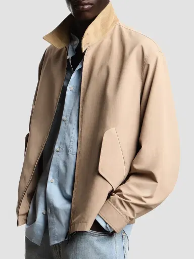 Emporio Armani Men's Corduroy-Collar Zip-Front Jacket - Tannin | Thumbnail 3