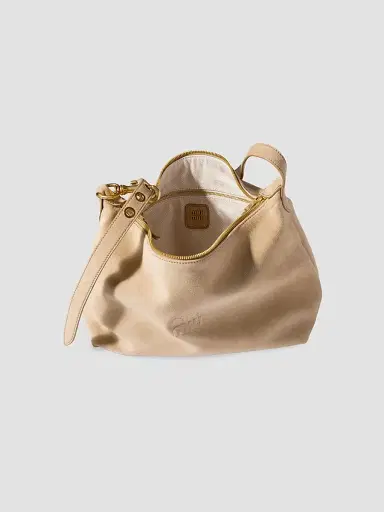 Miu Miu Women's Spirit Suede Shoulder Bag - Beige Khaki | Thumbnail 6 Miu Miu Women's Spirit Suede Shoulder Bag - Beige Khaki | Thumbnail 6