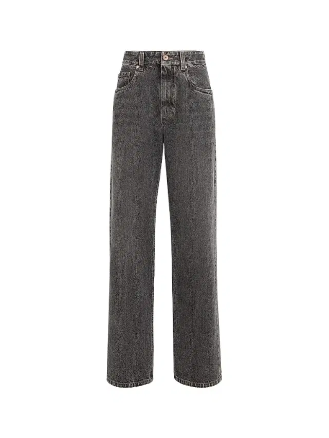 Brunello Cucinelli Women's Authentic Denim Contemporary Loose Jeans with Monili - Dark Grey